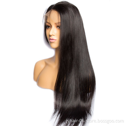 High Quality Raw Cambodian Hair Swiss Lace Wig For Black Women 100% Brazilian Virgin Cuticle Aligned Lace Front Human Hair Wig